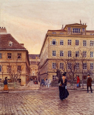 Ernst Graner - Der Getreidemarkt Und Die Papagenogasse In Wien.webp