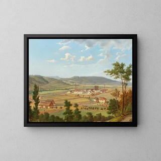 Vue d'une usine à St. Nadejda Labem - Ernst Gustav Doerell — inramlat konstverk på väggen