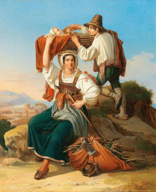 Ernst Heinrich Wilhelm Hampe - Family Resting on their Return Home.webp