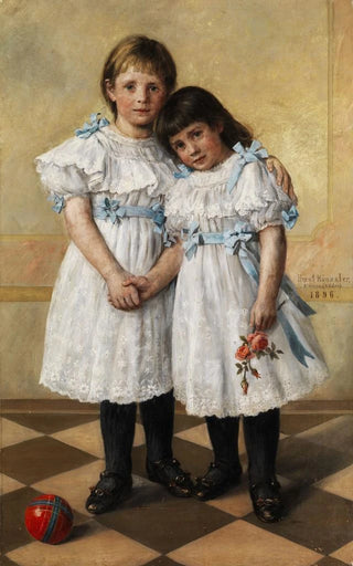 Ernst Hnler - Doppelbildnis zweier Mdchen.webp