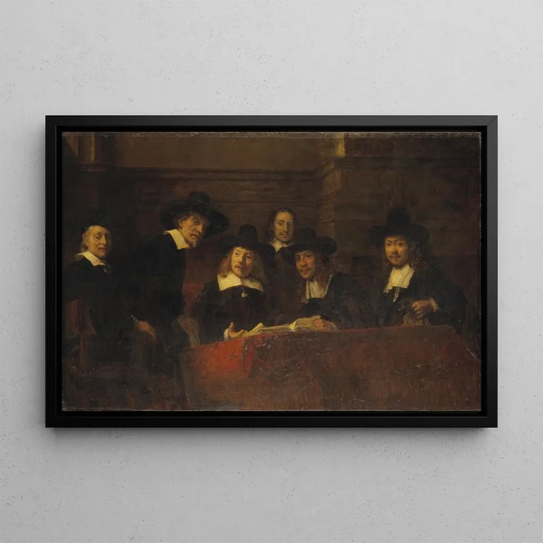 Staalmeesters efter Rembrandt - Ernst Josephson — inramlat konstverk på väggen