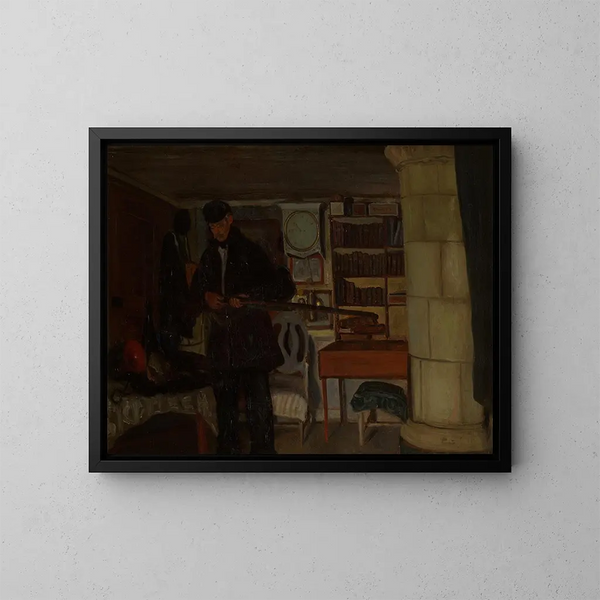 Le vieux chasseur - Ernst Josephson — inramlat konstverk på väggen