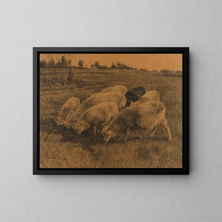 Ernst Ksel - Gazing Sheep.webp