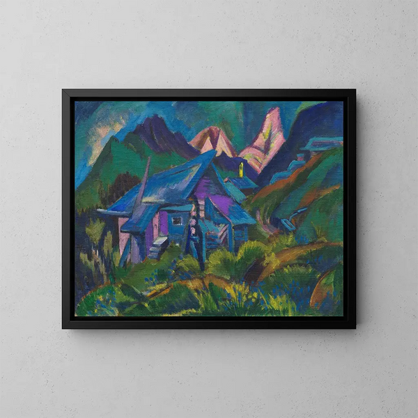 Alphtten och Tinzenhorn - Ernst Ludwig Kirchner — inramlat konstverk på väggen
