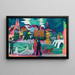 Basel med Rhen - Ernst Ludwig Kirchner — inramlat konstverk på väggen