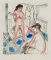 Bada flickor i ett rum - Ernst Ludwig Kirchner — vy av konstverket