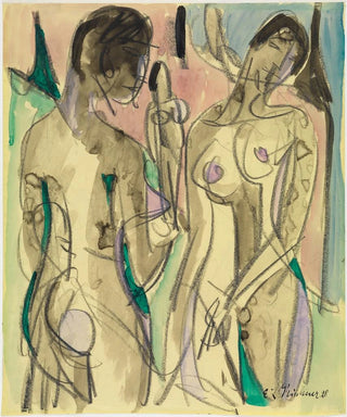 Ernst Ludwig Kirchner - Drei Akte im Wald.webp