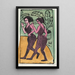 Dansare av step engelska - Ernst Ludwig Kirchner — inramlat konstverk på väggen