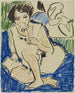 Sittande med en bok - Ernst Ludwig Kirchner — vy av konstverket