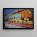 Hus i Dresden - Ernst Ludwig Kirchner — inramlat konstverk på väggen