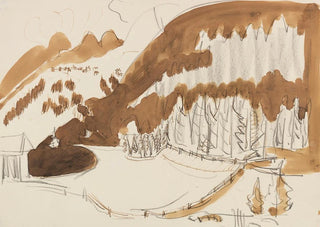 Ernst Ludwig Kirchner - Landschaft bei Davos Berglandschaft im Winter Bewaldete Berglandschaft.webp