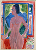 en naken kvinna vid fönstret - Ernst Ludwig Kirchner — vy av konstverket