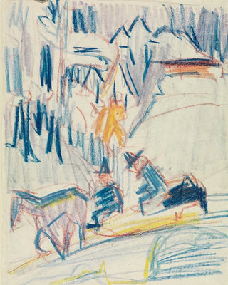 Ernst Ludwig Kirchner - Pferdeschlitten mit zwei Mnnern im Hochgebirge.webp