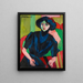 Portrait de Gerti - Ernst Ludwig Kirchner — inramlat konstverk på väggen