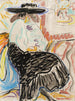 en sittande kvinna i ateljén - Ernst Ludwig Kirchner — vy av konstverket