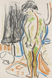 Nu feminin stående - Ernst Ludwig Kirchner — vy av konstverket