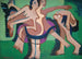 Dansgrupp - Ernst Ludwig Kirchner — vy av konstverket