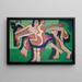 Dansgrupp - Ernst Ludwig Kirchner — inramlat konstverk på väggen