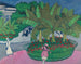 Le bosquet d'Albertplatz à Dresde - Ernst Ludwig Kirchner — vy av konstverket