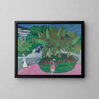 Le bosquet d'Albertplatz à Dresde - Ernst Ludwig Kirchner — inramlat konstverk på väggen