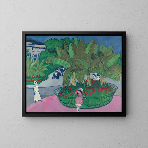 Le bosquet d'Albertplatz à Dresde - Ernst Ludwig Kirchner — inramlat konstverk på väggen