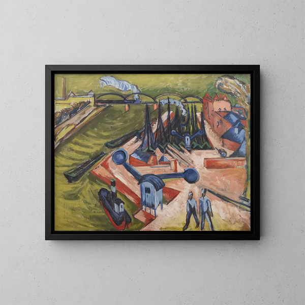 Västerländsk målning i Frankfurt am Main - Ernst Ludwig Kirchner — inramlat konstverk på väggen