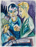 två bönder och en pojke vid brunnen - Ernst Ludwig Kirchner — vy av konstverket