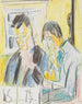 Två män vid bordet - Ernst Ludwig Kirchner — vy av konstverket