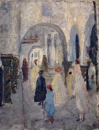Ernst Schiess - Arcaded Street in a North African Town.webp