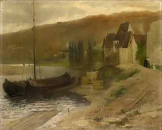 Ernst Schiess - Landscape at the Main River.webp