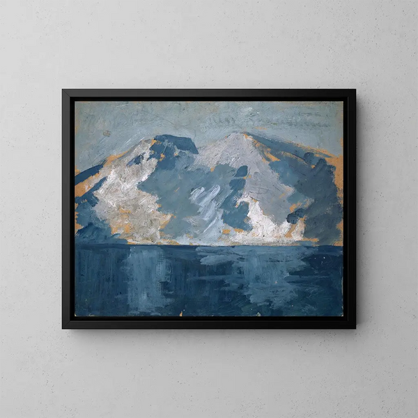 Côte montagneuse - Ernst Schiess — inramlat konstverk på väggen