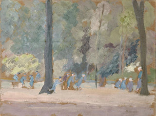 Ernst Schiess - Playing Boys in a Public Park.webp