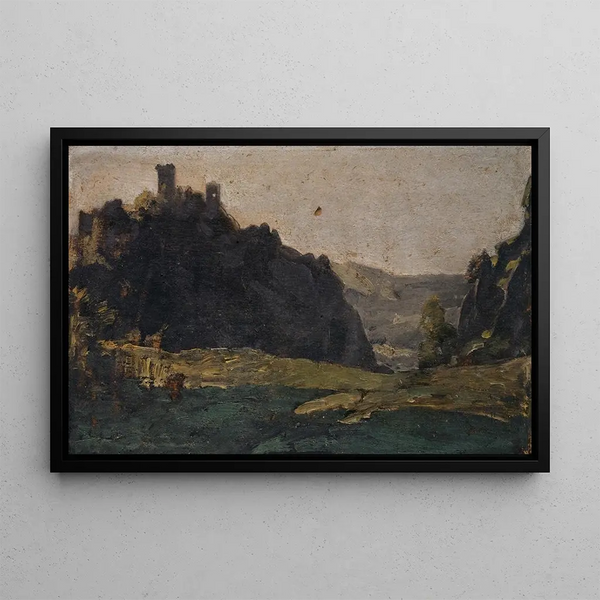 Ruine de Neu-Falckenstein près de Balsthal - Ernst Stückelberg — inramlat konstverk på väggen