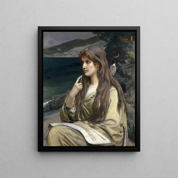 La femme voyante - Ernst Stückelberg — inramlat konstverk på väggen