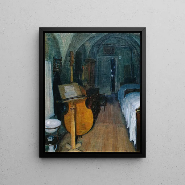 Le violon basse - Ernst Stöhr — inramlat konstverk på väggen