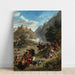 Reproduktion av målningen av Arabiska strider i bergen - Eugène Delacroix