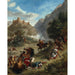 Reproduktion av målningen av Arabiska strider i bergen - Eugène Delacroix