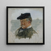 Skiss av porträtt av Adolf von Becker, konstnär - Albert Edelfelt — inramlat konstverk på väggen