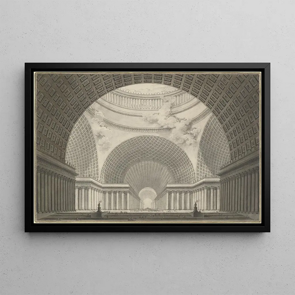EtienneLouis Boulle - Perspective View of the Interior of a Metropolitan Church.webp