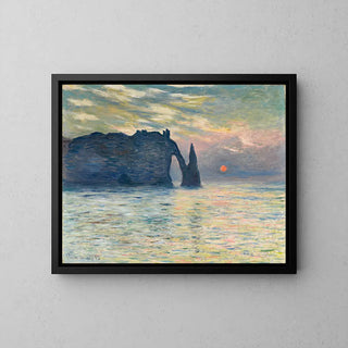 Étretat solnedgång av Claude Monet