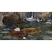 Reproduktion av målningen Studie för Nymferna som hittar Orfeus huvud - John William Waterhouse