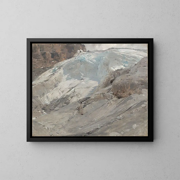 Le glacier de Madatschferner au Ortler - Eugen Bracht — inramlat konstverk på väggen