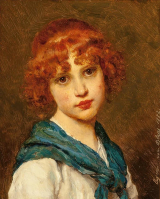 Eugen von Blaas - Girl with a blue scarf.webp