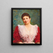 Portrait of Olga Sardegna Daverio - Eugen von Blaas — inramlat konstverk på väggen