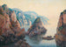 Calanques nära Bougie i Algeriet - Eugène-François-Adolphe Deshayes — vy av konstverket