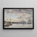 Antwerpen, båtar på Schelde - Eugène Boudin — inramlat konstverk på väggen