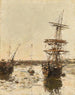 Trouville hamn - Eugène Boudin — vy av konstverket