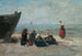 Berck Fiskare som väntar på båtarna - Eugène Boudin — vy av konstverket