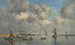 Camaret, flodmynningen - Eugène Boudin — vy av konstverket