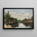 Canal à Rotterdam - Eugène Boudin — inramlat konstverk på väggen
